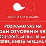 Pročitajte više o članku “Dan otvorenih srca” – Zaklada Ana Rukavina 22. studenog 2018. od 10 do 18 sati